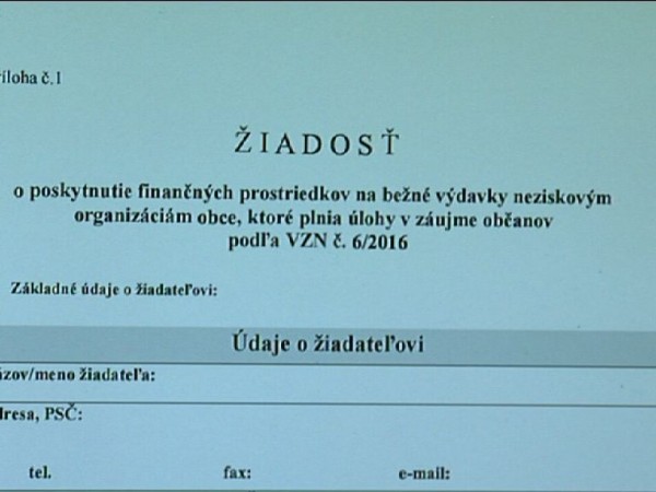 Žiadosti o dotácie z rozpočtu obce