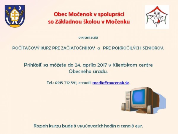 Počítačový kurz pre začiatočníkov a pre pokročilých seniorov