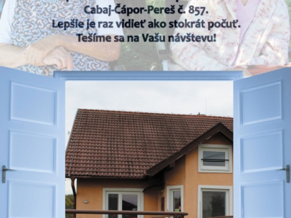 Zariadenie pre seniorov Monika pozýva na Deň otvorených dverí