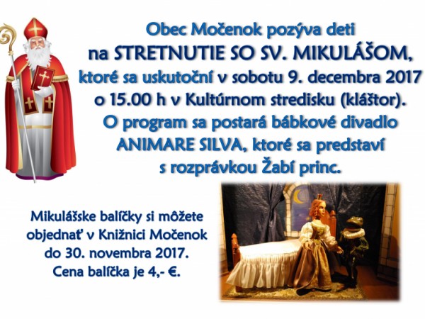 Pozvánka na stretnutie so sv. Mikulášom