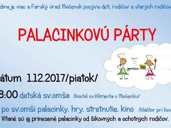 Pozvánka na palacinkovú párty
