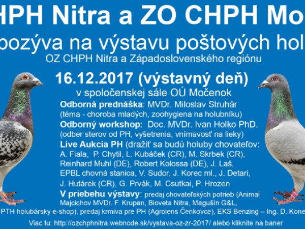 Výstava poštových holubov 16.12.2017