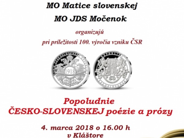 Popoludnie ČESKO-SLOVENSKEJ poézie a prózy