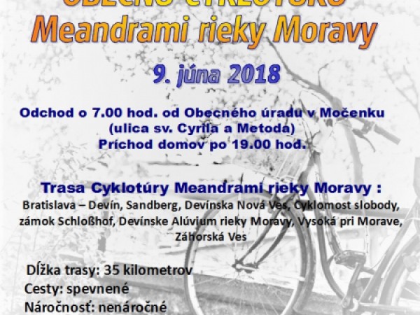 Pozvánka na obecnú cyklotúru 2018