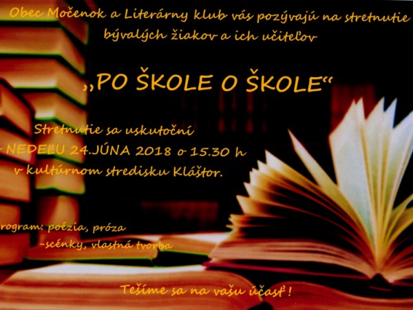 Pozvánka na stretnutie bývalých žiakov a učiteľov