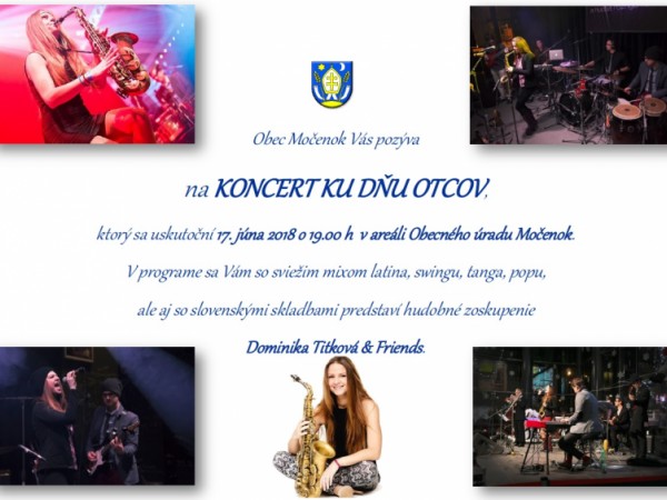 Pozvánka na koncert ku Dňu otcov 17. júna 2018