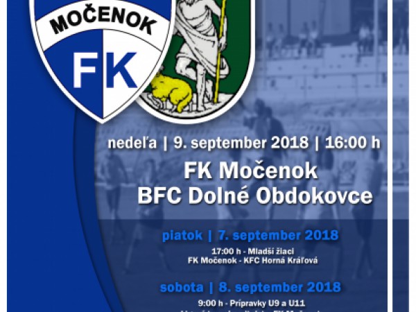 Majstrovský zápas FK Močenok - BFC Dolné Ondokovce