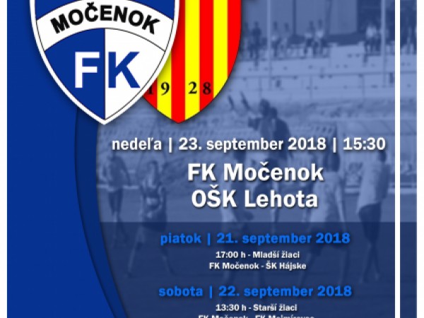 FK Močenok - OŠK Lehota 23.09.2018