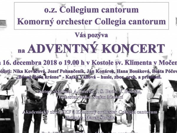 Adventný koncert Collegia cantorum - ZMENA ČASU
