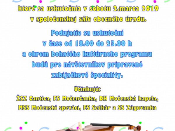 Močenské fašiangy dňa 02. 03. 2019