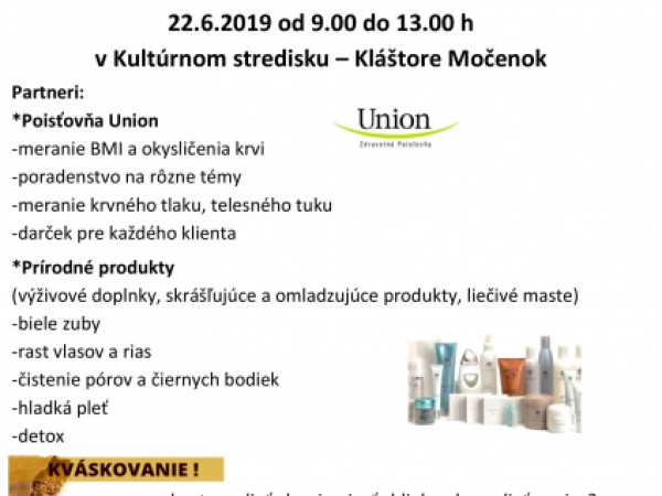 Pozvánka na Deň zdravia 22.06.2019