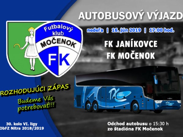 Pozvánka na 30. kolo VI. ligy ObFZ Nitra : FK Janíkovce - FK Močenok