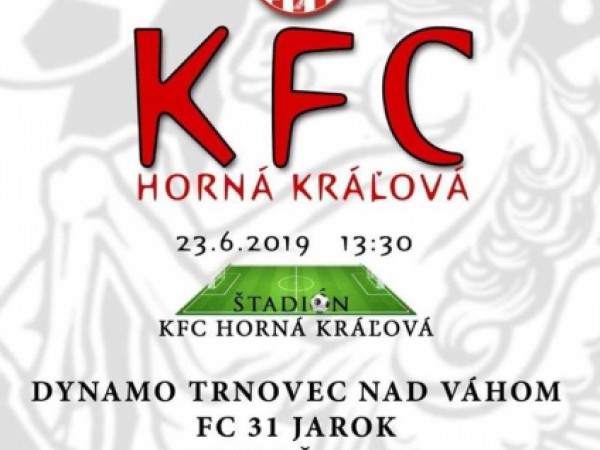 Športová pozvánka na turnaj o pohár KFC Horná Kráľová