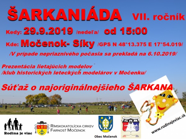 Pozvánka na VII. ročník  šarkaniády dňa 29.09.2019