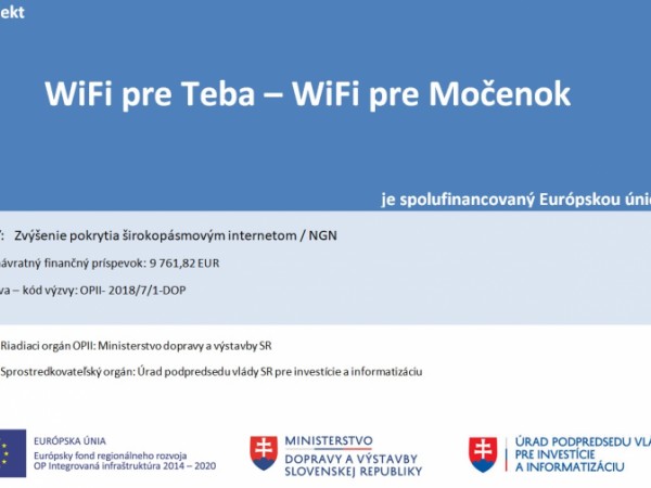 WiFi pre Teba - WiFi pre Močenok