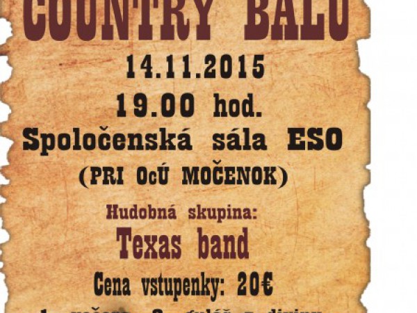 country bál pozvánka