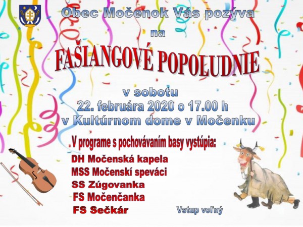 Pozvánka na fašiangové popoludnie