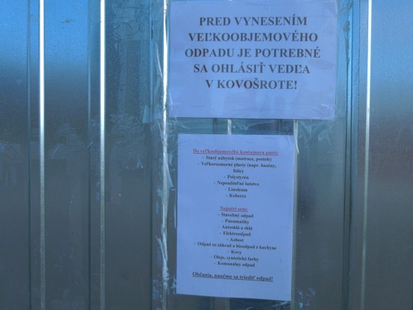 Odpady - veľkoobjemové, stavebné