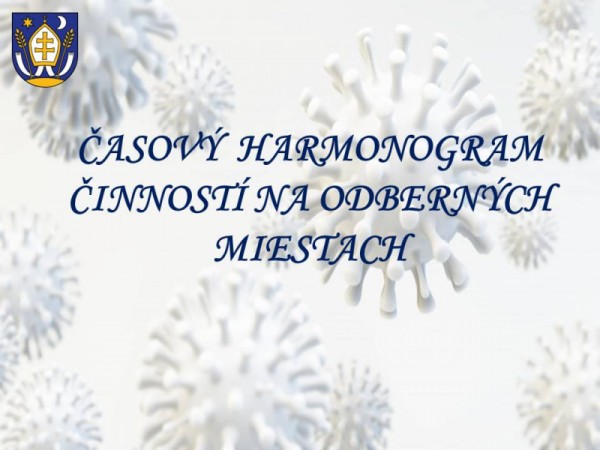 Časový harmonogram činností odberných miest