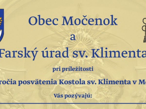 Slávnosti pri príležitosti 250. výročia posvätenia Kostola sv. Klimenta