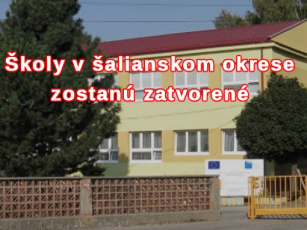 Školy v okrese Šaľa sa otvárať nebudú