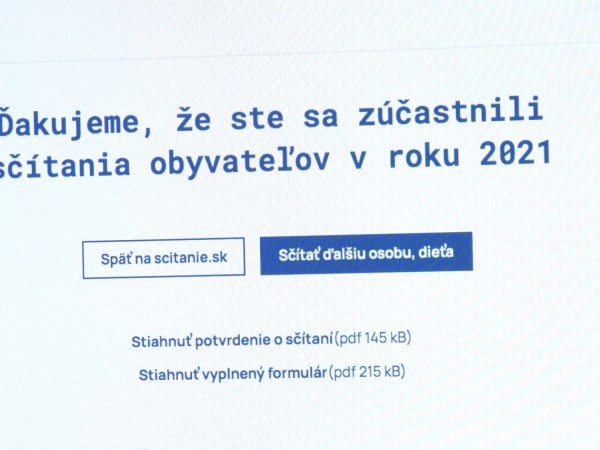 Sčítanie - sčítajte sa všetci