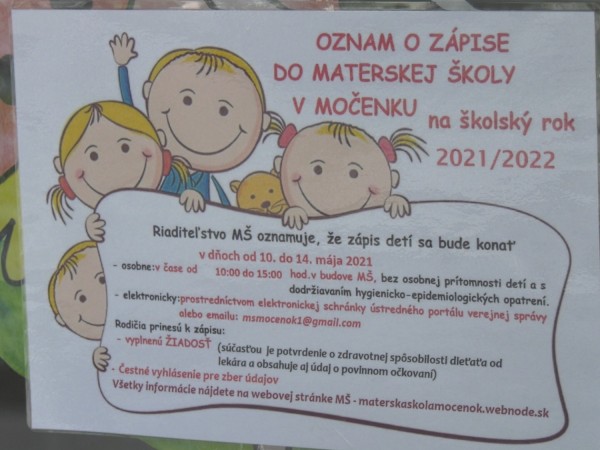 Zápis detí do MŠ