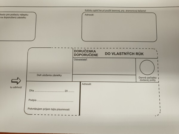 Doručovanie rozhodnutí o dani a poplatkoch TKO 2021