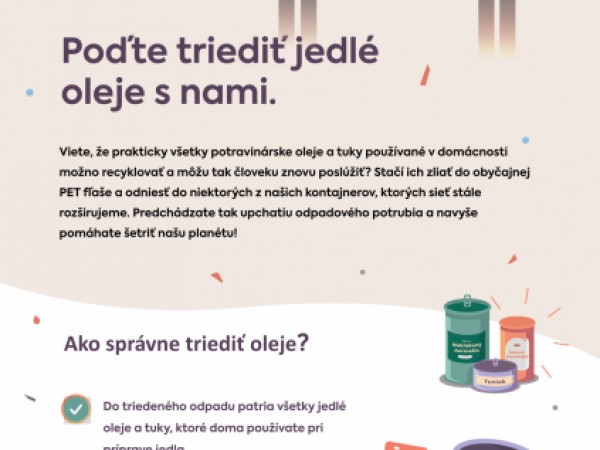 Poďte triediť jedlé oleje s nami!