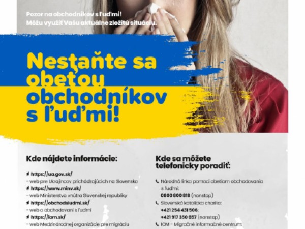 Nestaňte sa obeťou obchodníkov s ľuďmi