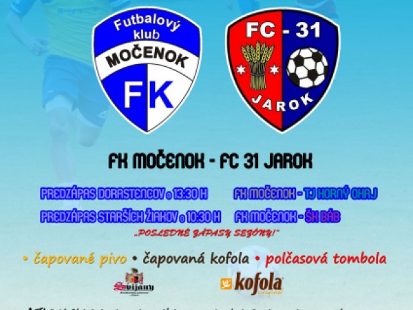 FK Močenok hostí Jarok