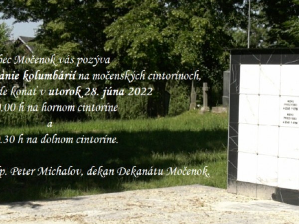 Slávnostné požehnanie kolumbárií na močenských cintorínoch