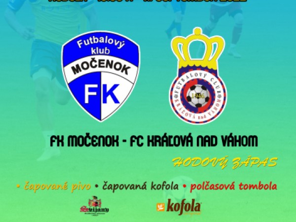 FK Močenok pozýva na hodový futbalový zápas mužov