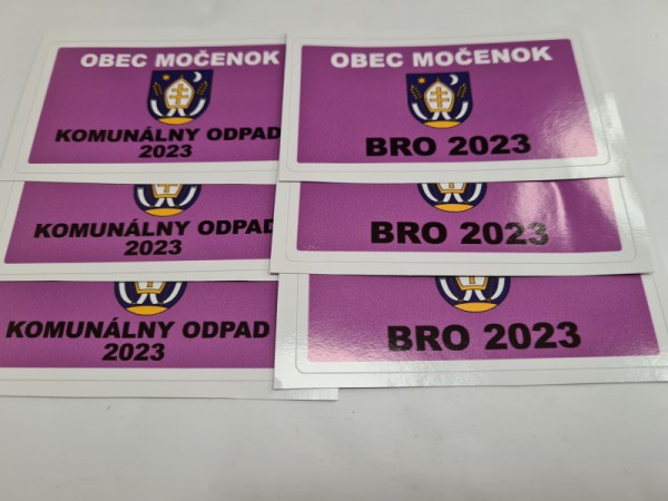 Nálepky na smetné nádoby a kalendáre na rok 2023