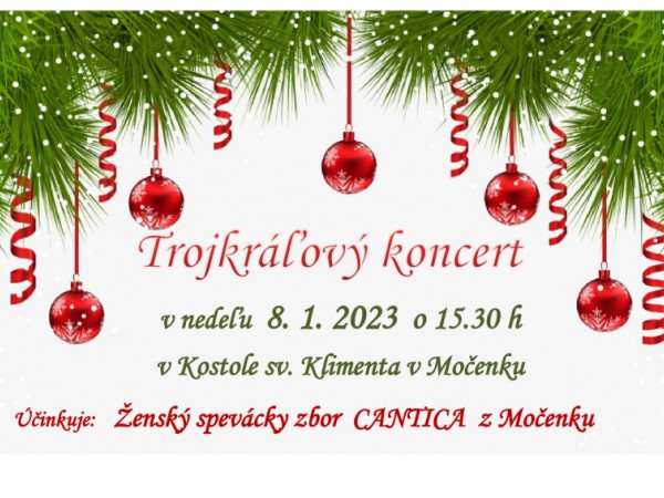 Trojkráľový koncert dňa 8. januára 2022