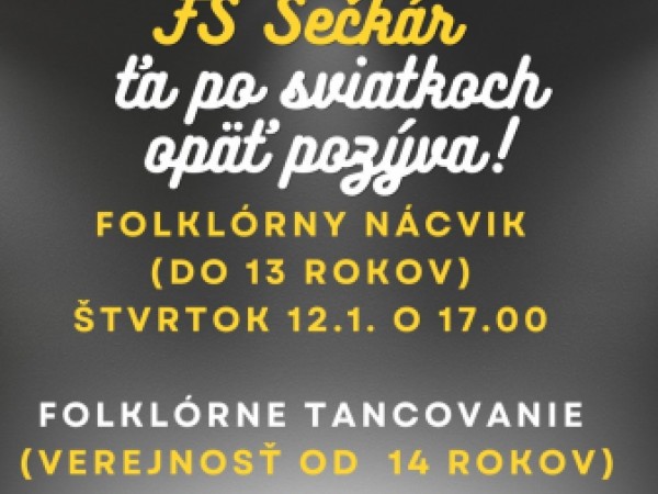 FS Sečkár pozýva na folklórny nácvik