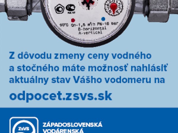 Mimoriadny odpočet v dôsledku zvýšenia ceny vodného a stočného