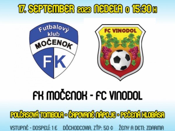 Futbalový klub Močenok pozýva verejnosť na hodové futbalové zápasy