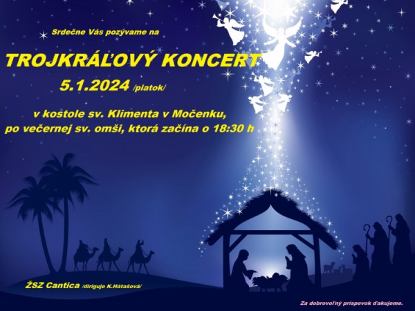 Trojkráľový koncert dňa 5. januára 2024