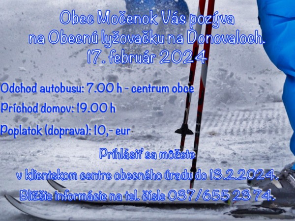 Obecná lyžovačka na Donovaloch  dňa 17. februára 2024