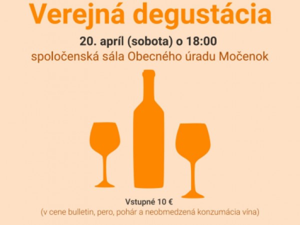 Verejná degustácia vín 20. apríla 2024