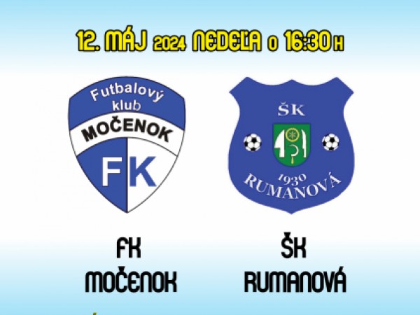 Futbalový klub Močenok pozýva verejnosť na majstrovský zápas A-mužstva