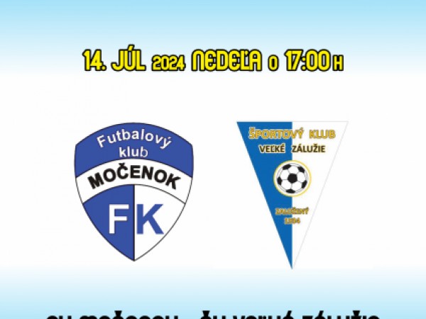 Futbalový klub Močenok Vás pozýva na prípravný zápas A-mužstva