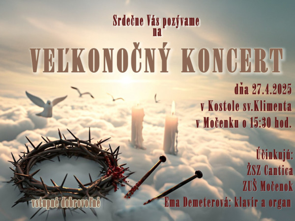 Veľkonočný koncert v kostole sv. Klimenta dňa 27. apríla 2025
