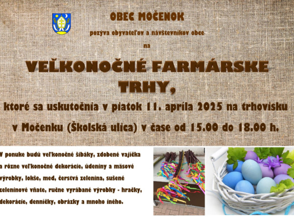 Farmárske trhy sa uskutočnia 11. apríla na miestnom trhovisku