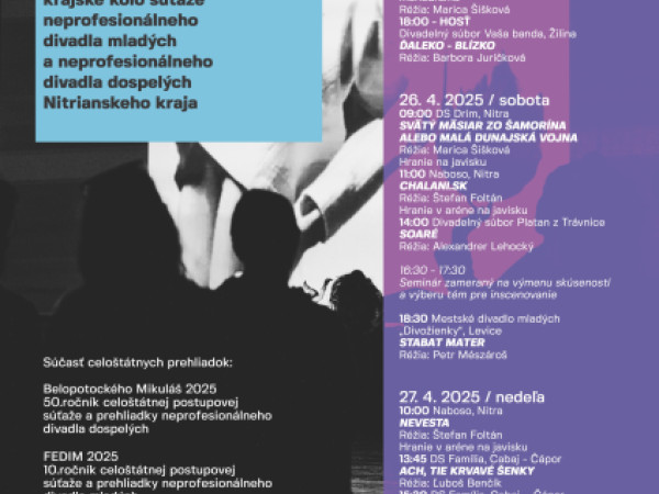 Na Scénu 25. - 27. apríl 2025 v Kultúrnom dome v Močenku