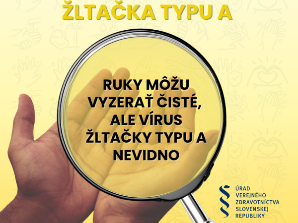 Evidujeme nárast počtu chorých na žltačku typu A, chráňte seba aj svojich blízkych