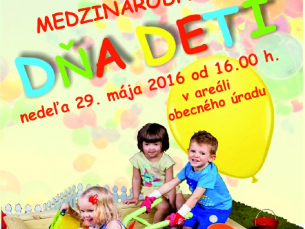 Pozvánka na oslavu Dňa Detí 2016