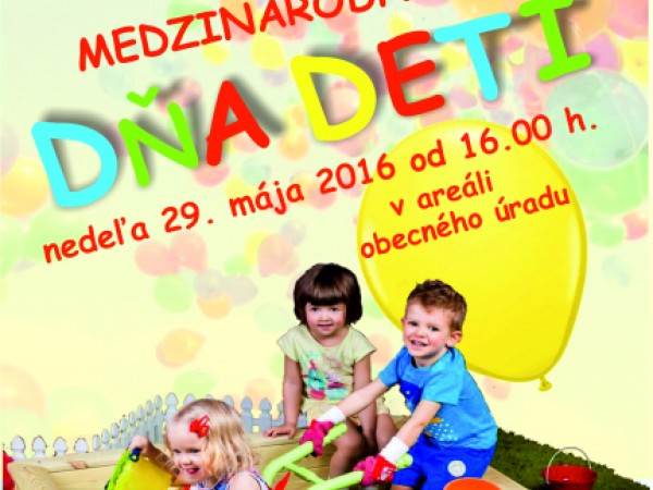 Pozvánka na oslavu Dňa Detí 2016