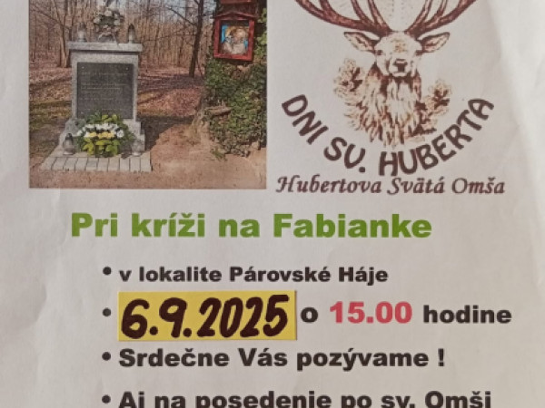 Nový termín sv. omše na Fabianke
